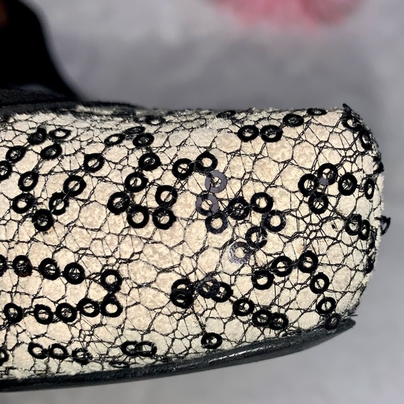 Giorgio Armani Black Suede & Sequins Heels Size 5 - Picture 11 of 14